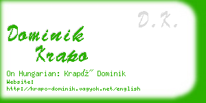 dominik krapo business card